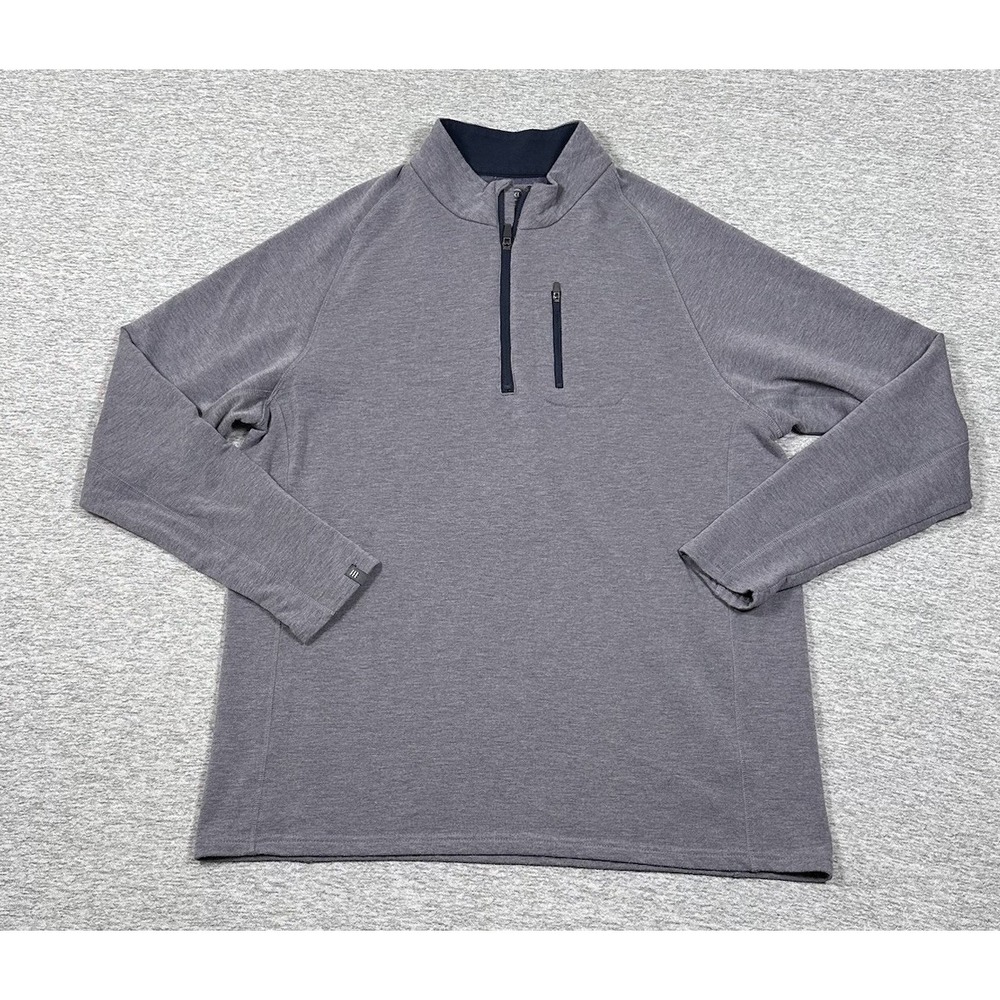 Free Fly Pullover Mens XL Gray 1/4 Zip Performance Bamboo Stretch Outdoor